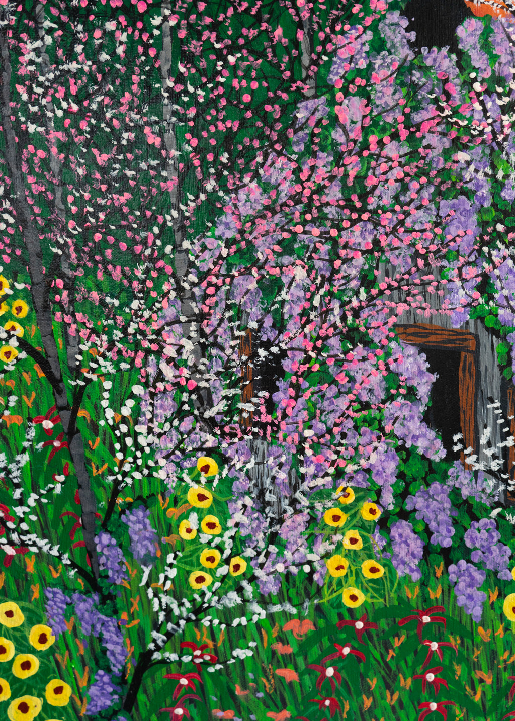 Orange Roof with Wildflowers