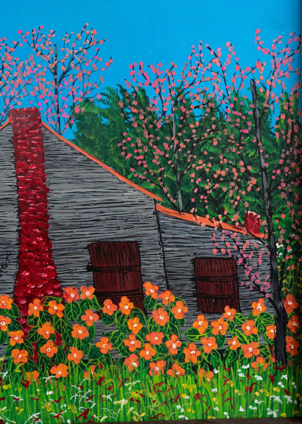 House with Orange Flowers