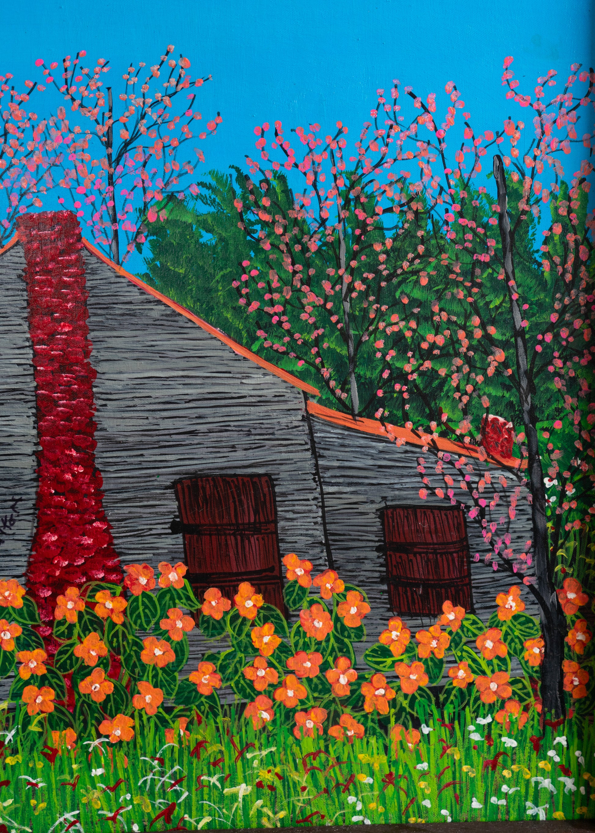 House with Orange Flowers