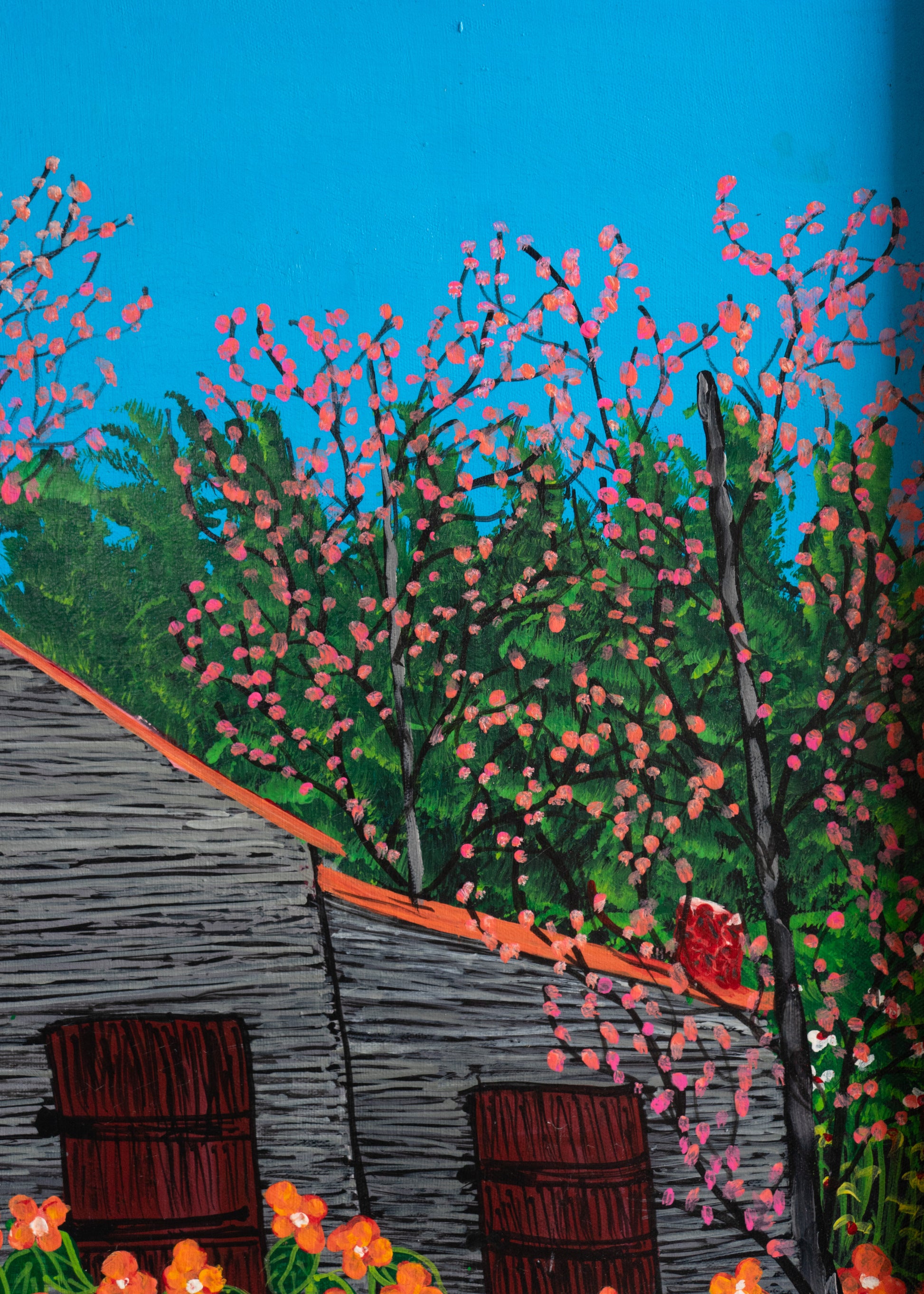 House with Orange Flowers